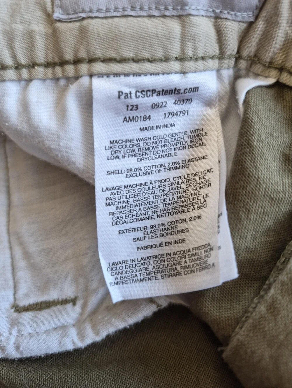 Columbia Mens Shorts Sage Green Utility Canvas  Size 40W 10L